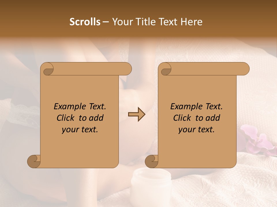 Body Care - Body Creme Application - Health And Beauty PowerPoint Template