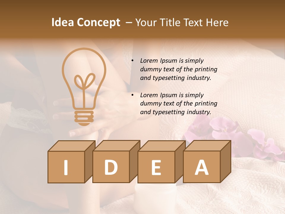 Body Care - Body Creme Application - Health And Beauty PowerPoint Template