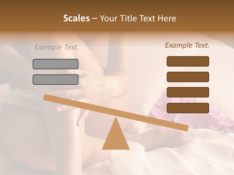 Body Care - Body Creme Application - Health And Beauty PowerPoint Template