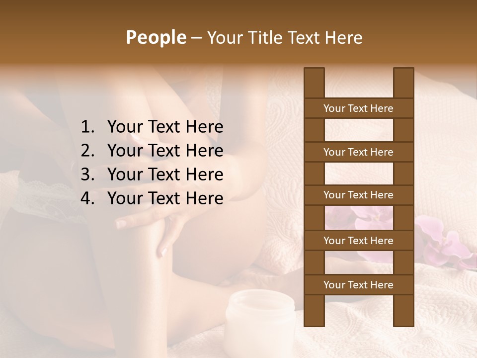 Body Care - Body Creme Application - Health And Beauty PowerPoint Template