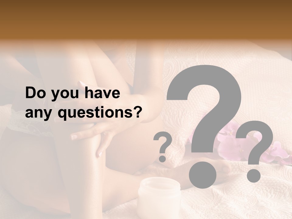 Body Care - Body Creme Application - Health And Beauty PowerPoint Template