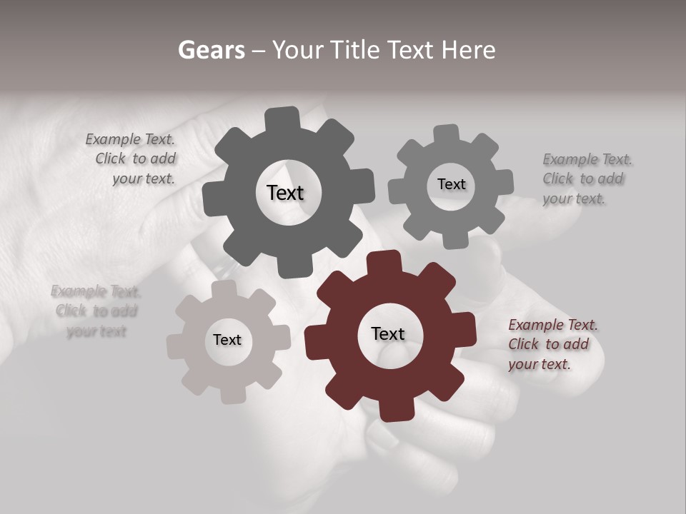 Massaging Hand Palm And Fingers PowerPoint Template