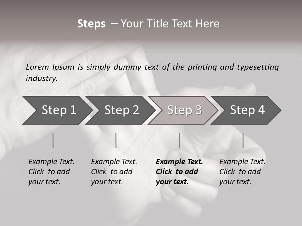 Massaging Hand Palm And Fingers PowerPoint Template