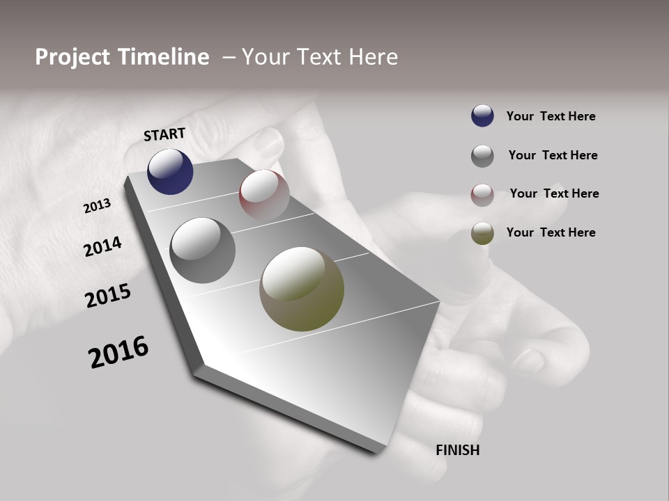 Massaging Hand Palm And Fingers PowerPoint Template