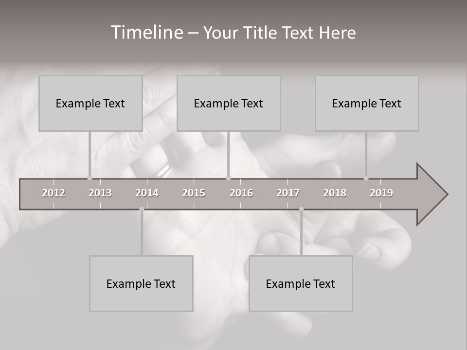 Massaging Hand Palm And Fingers PowerPoint Template