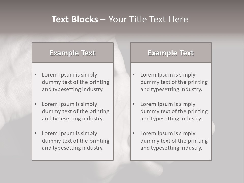 Massaging Hand Palm And Fingers PowerPoint Template