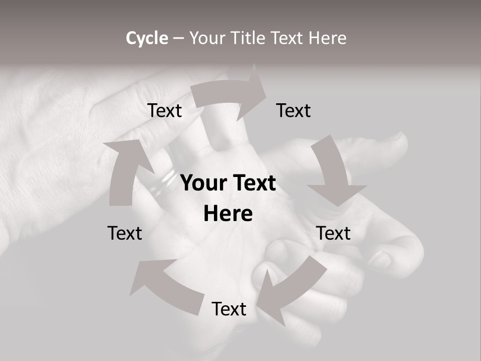 Massaging Hand Palm And Fingers PowerPoint Template