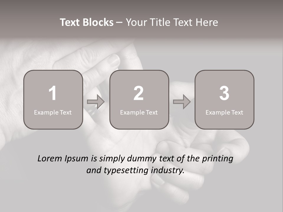 Massaging Hand Palm And Fingers PowerPoint Template