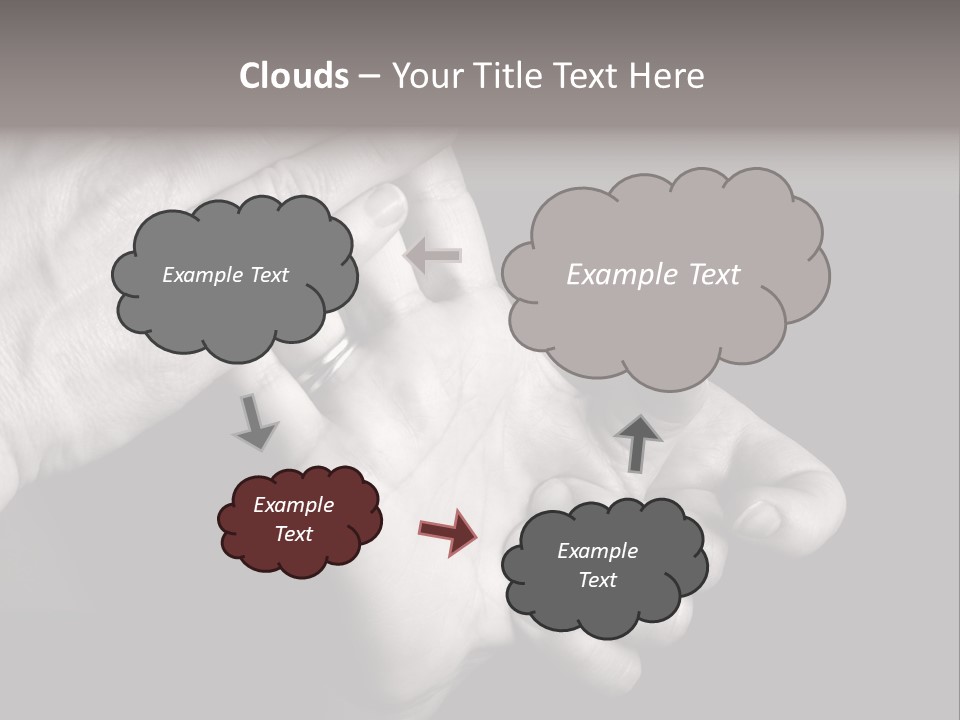 Massaging Hand Palm And Fingers PowerPoint Template
