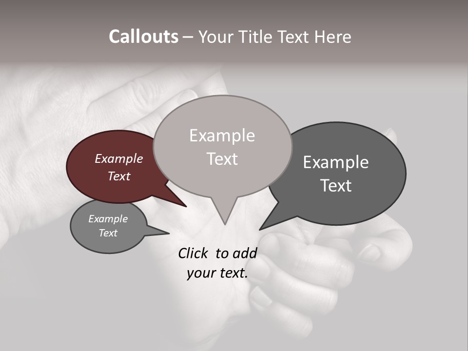 Massaging Hand Palm And Fingers PowerPoint Template