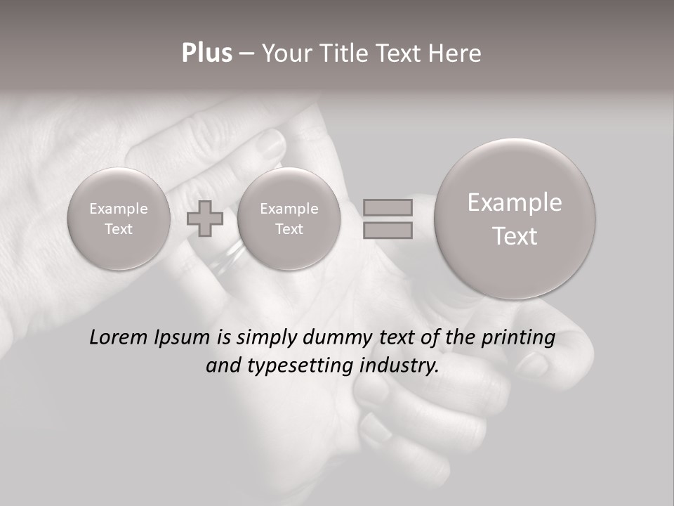 Massaging Hand Palm And Fingers PowerPoint Template