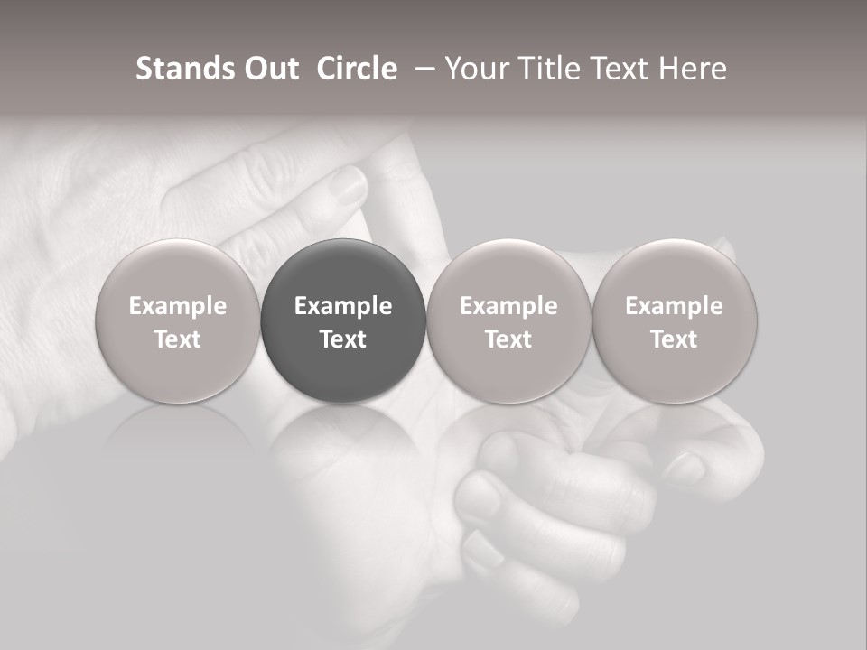 Massaging Hand Palm And Fingers PowerPoint Template