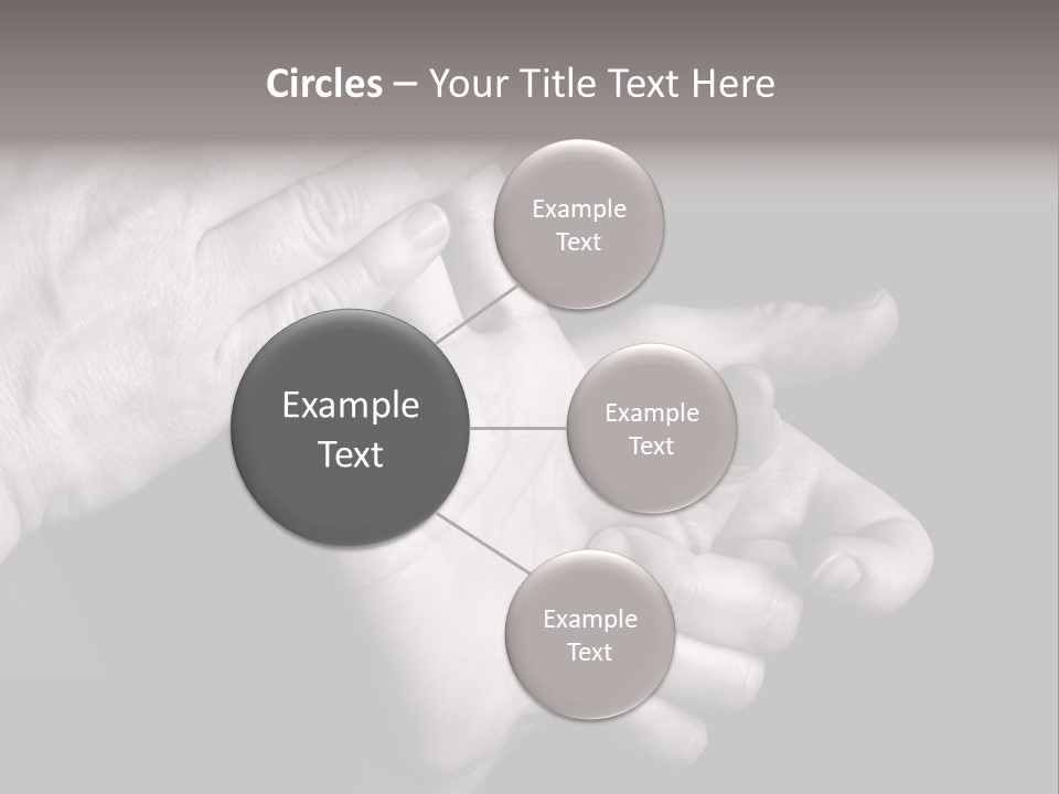 Massaging Hand Palm And Fingers PowerPoint Template