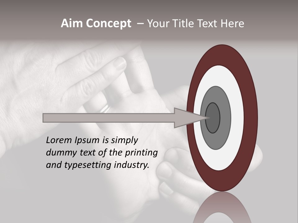 Massaging Hand Palm And Fingers PowerPoint Template