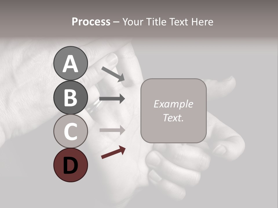 Massaging Hand Palm And Fingers PowerPoint Template