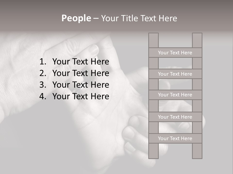 Massaging Hand Palm And Fingers PowerPoint Template