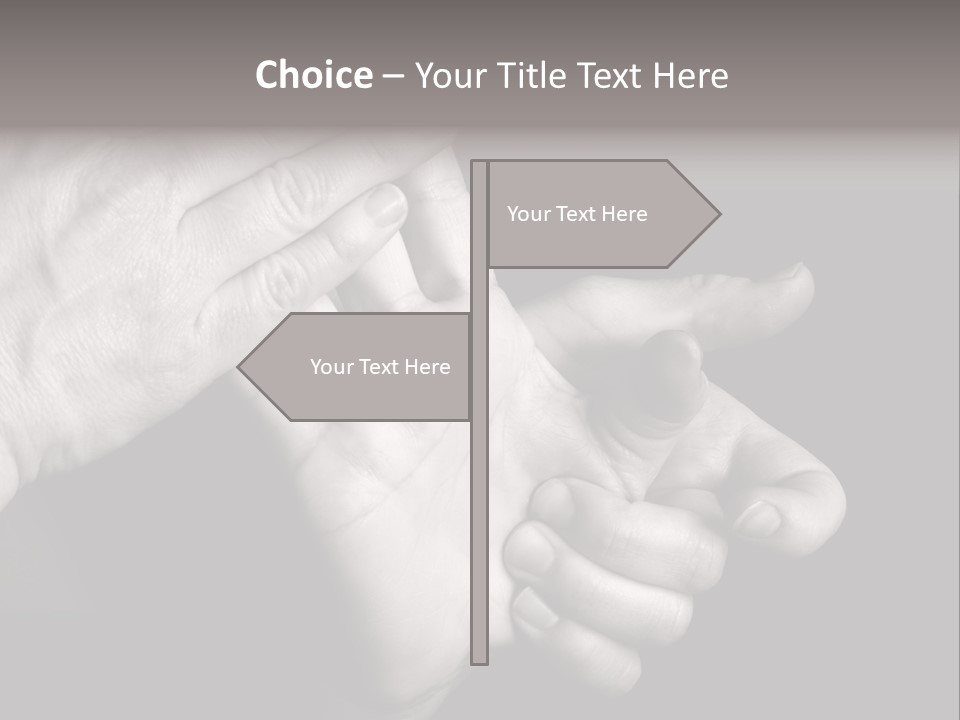 Massaging Hand Palm And Fingers PowerPoint Template