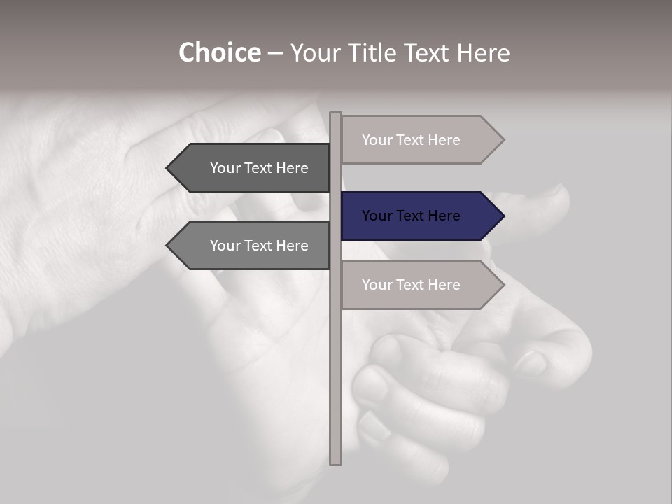 Massaging Hand Palm And Fingers PowerPoint Template