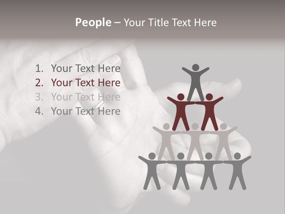 Massaging Hand Palm And Fingers PowerPoint Template