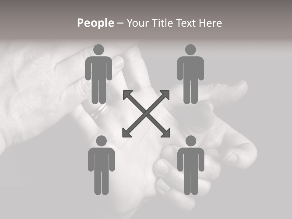 Massaging Hand Palm And Fingers PowerPoint Template