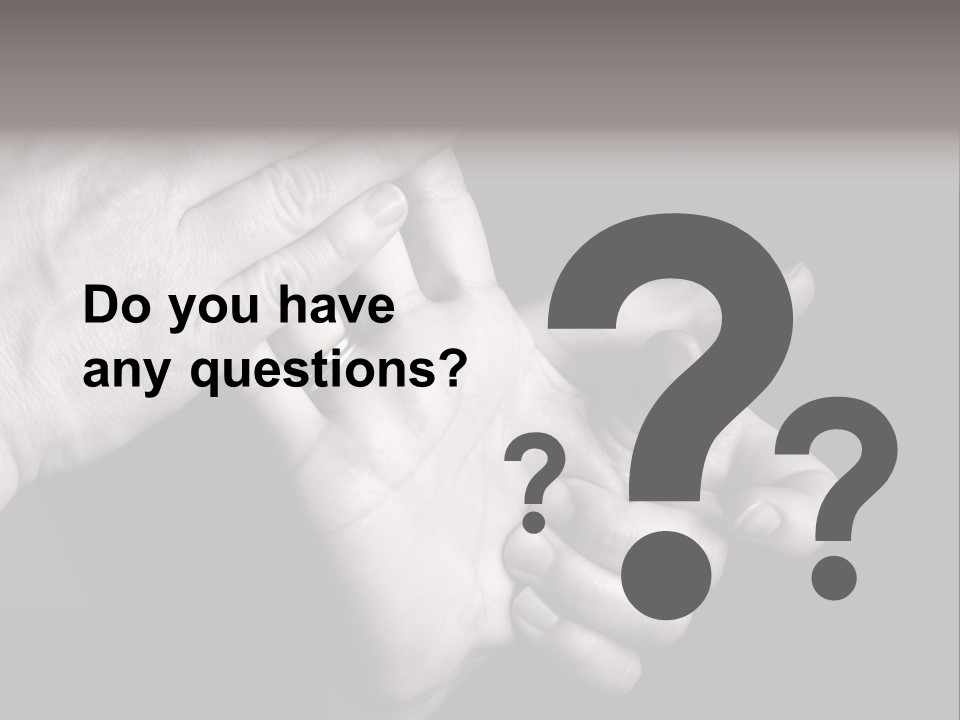 Massaging Hand Palm And Fingers PowerPoint Template