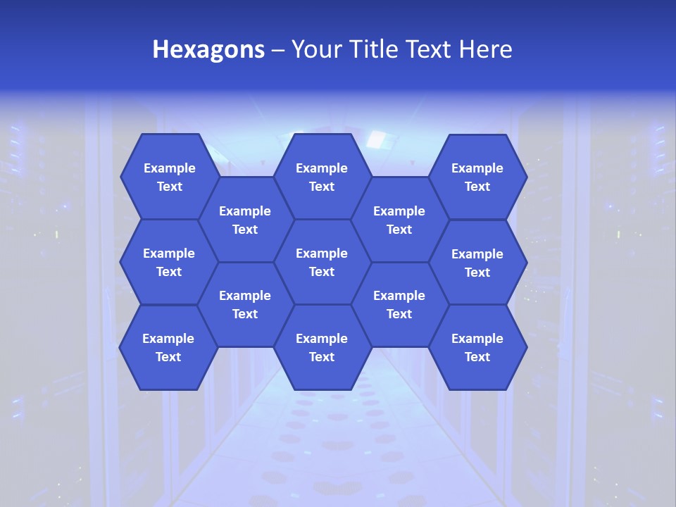 Server Room And Devices PowerPoint Template