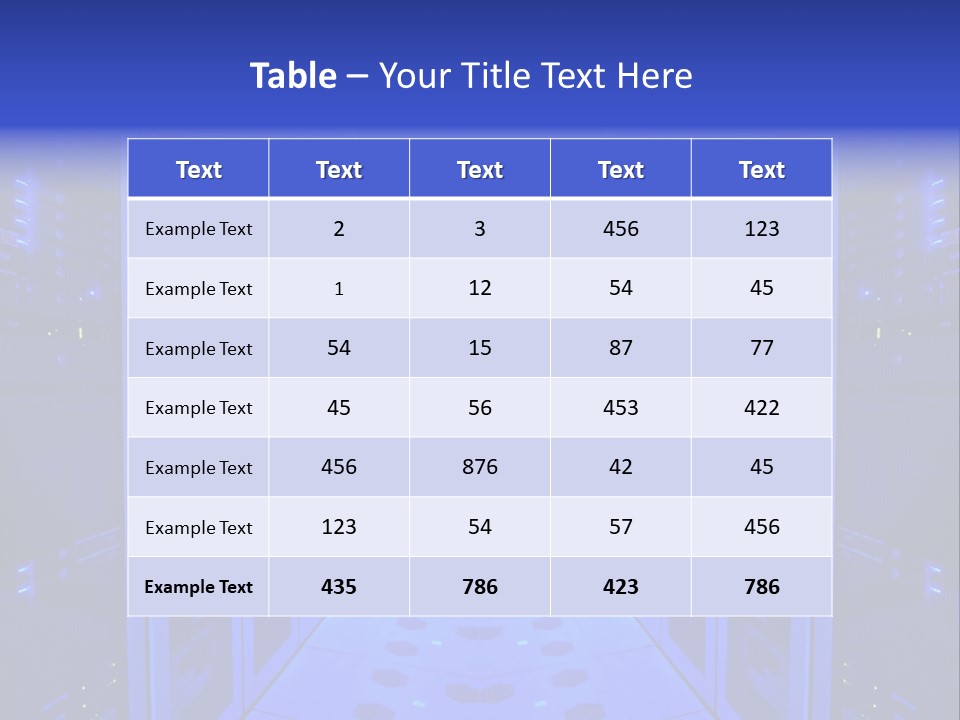 Server Room And Devices PowerPoint Template