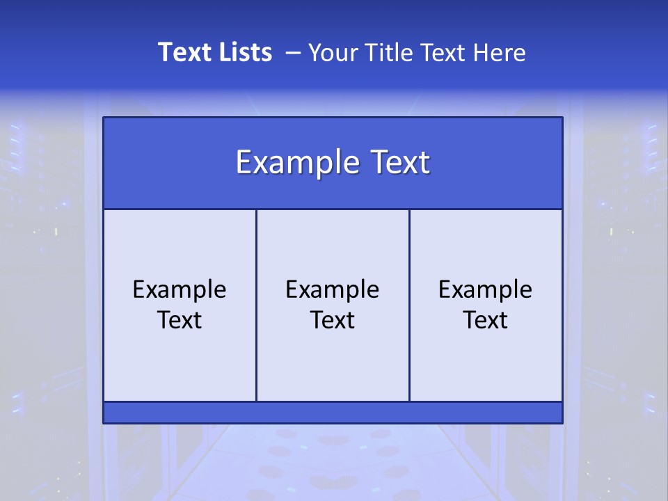 Server Room And Devices PowerPoint Template
