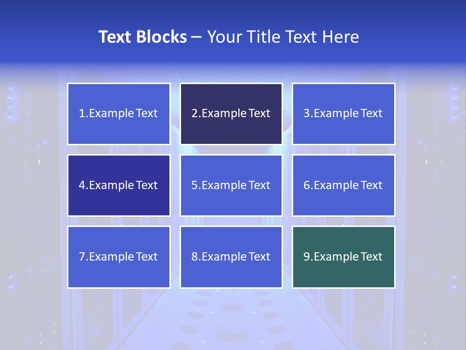 Server Room And Devices PowerPoint Template