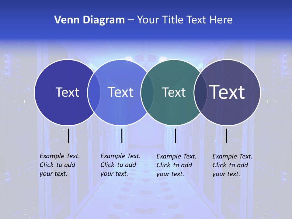Server Room And Devices PowerPoint Template