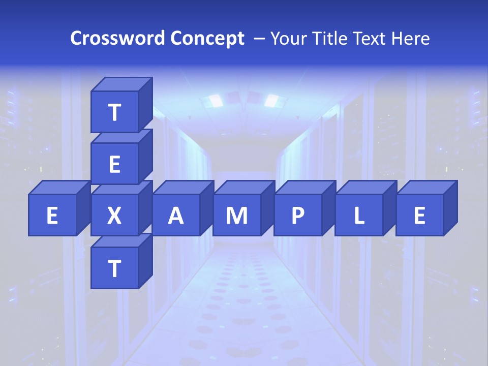Server Room And Devices PowerPoint Template