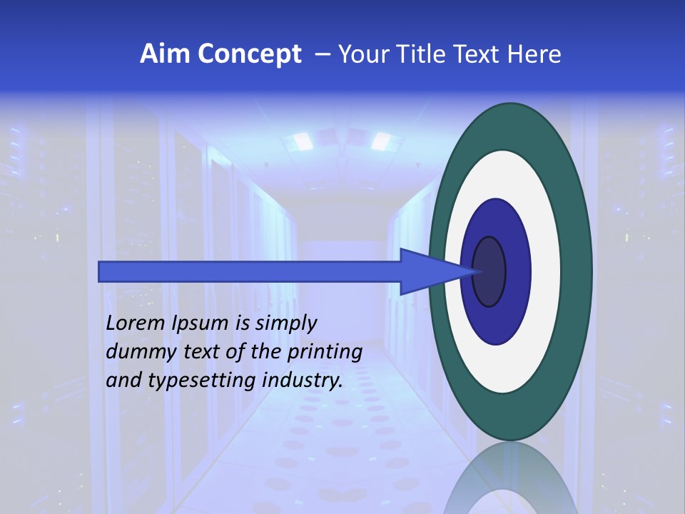 Server Room And Devices PowerPoint Template