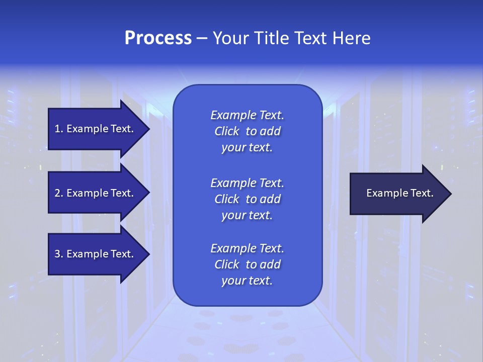 Server Room And Devices PowerPoint Template