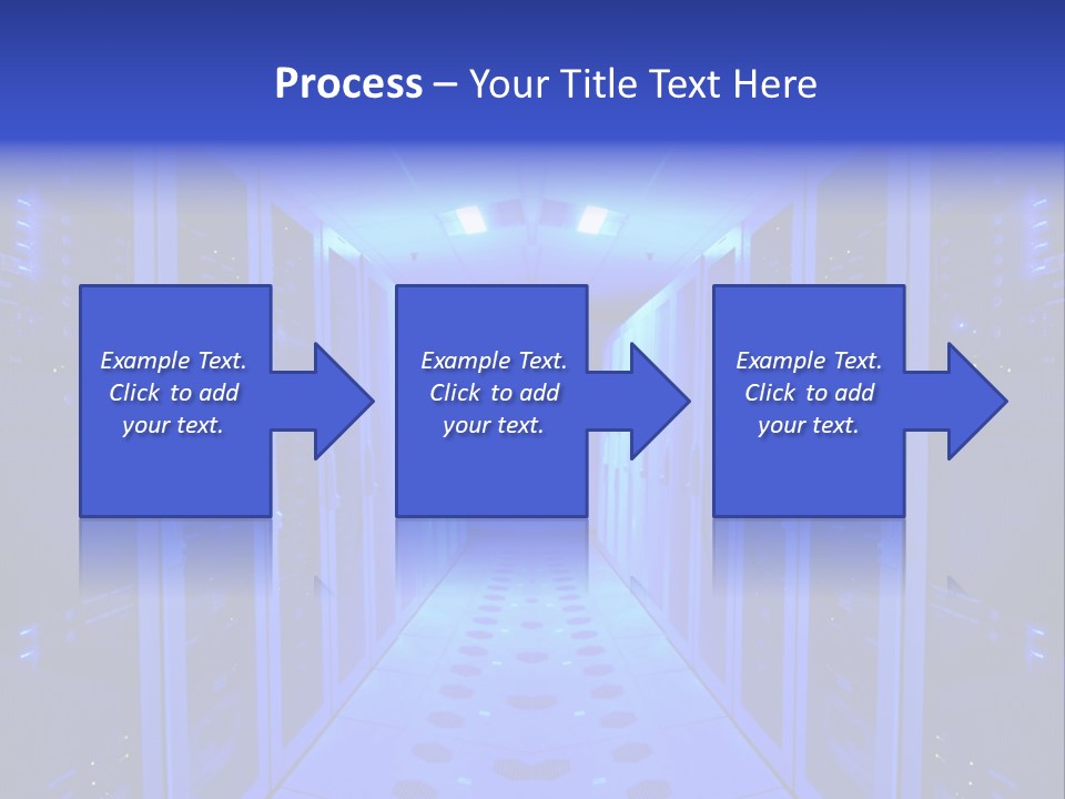 Server Room And Devices PowerPoint Template
