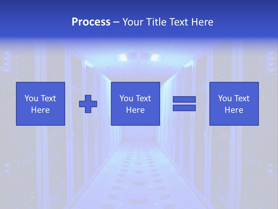 Server Room And Devices PowerPoint Template