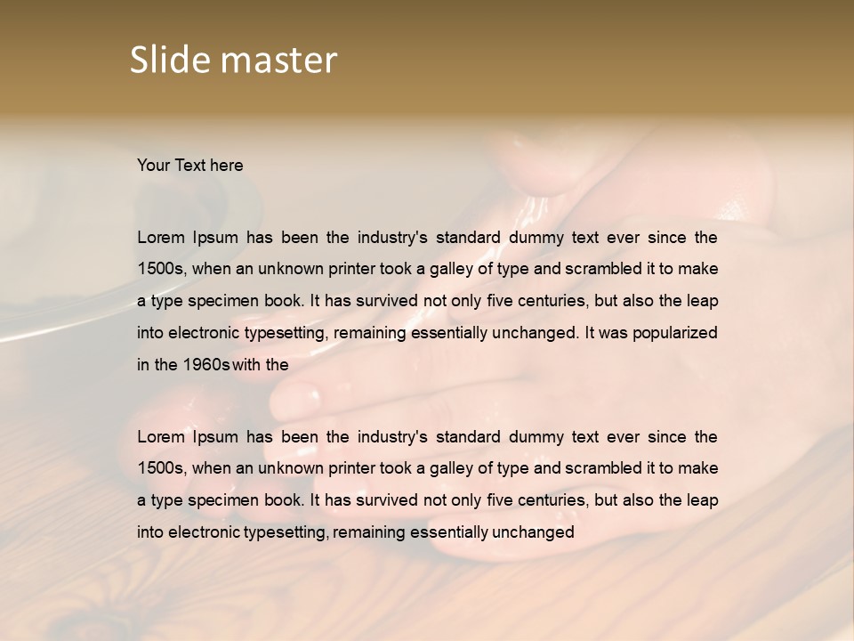 Ayurvedic Foot Therapy Massage Procedure With Oil PowerPoint Template
