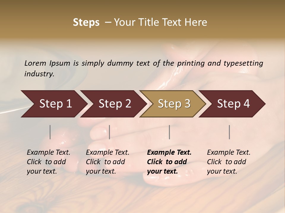 Ayurvedic Foot Therapy Massage Procedure With Oil PowerPoint Template