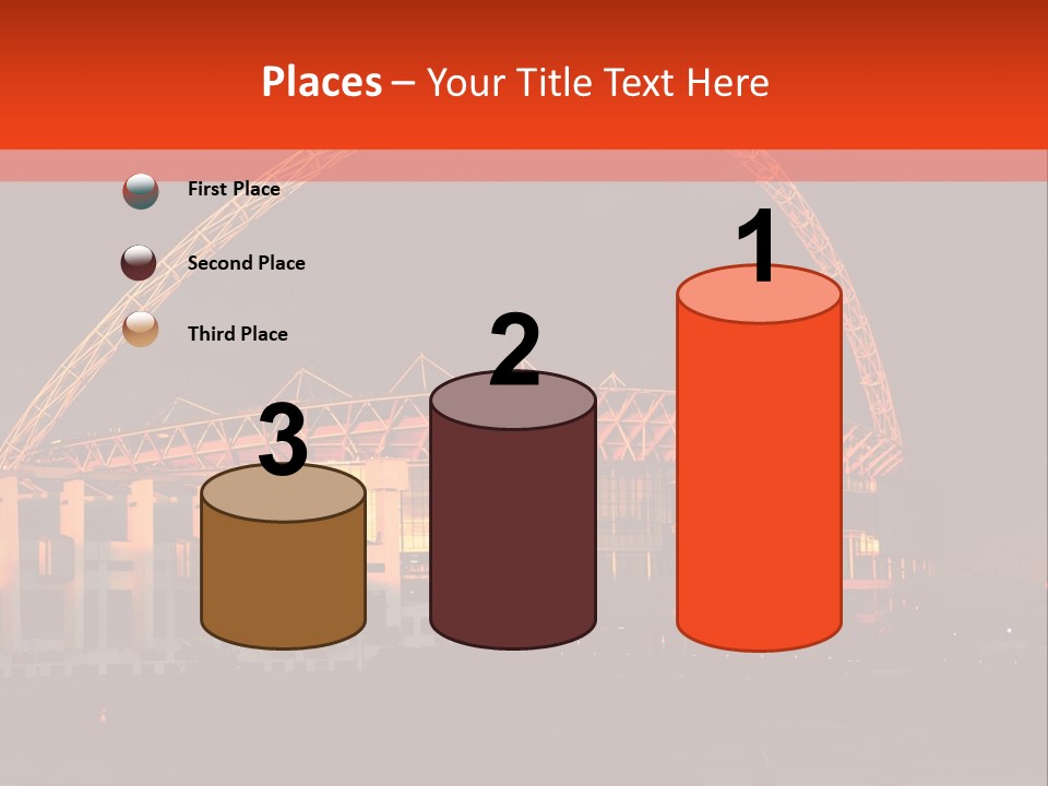 The Stadium In The Sunset In London. PowerPoint Template