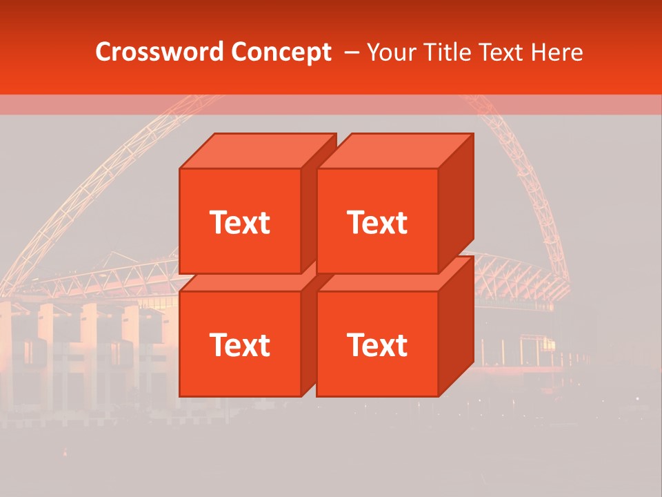 The Stadium In The Sunset In London. PowerPoint Template