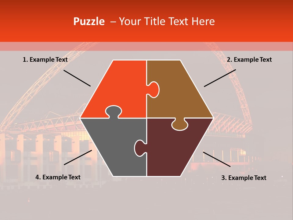 The Stadium In The Sunset In London. PowerPoint Template