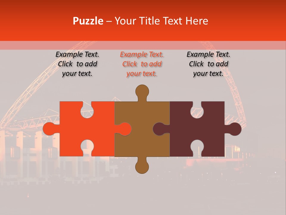 The Stadium In The Sunset In London. PowerPoint Template