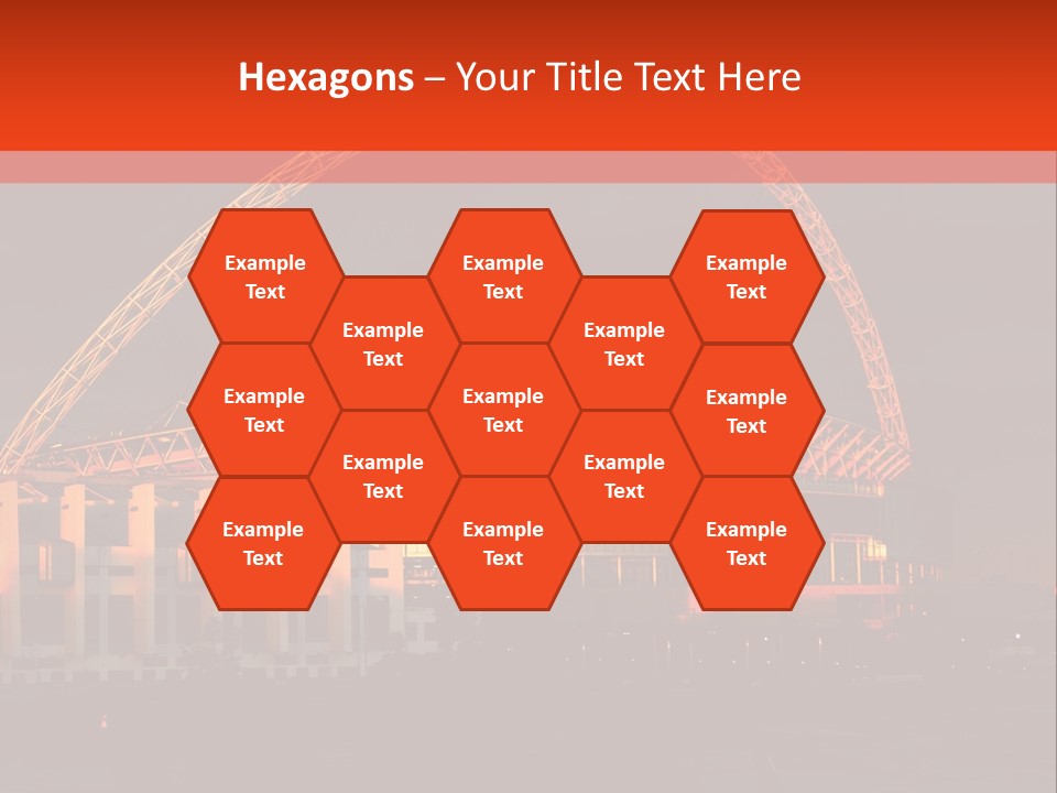 The Stadium In The Sunset In London. PowerPoint Template