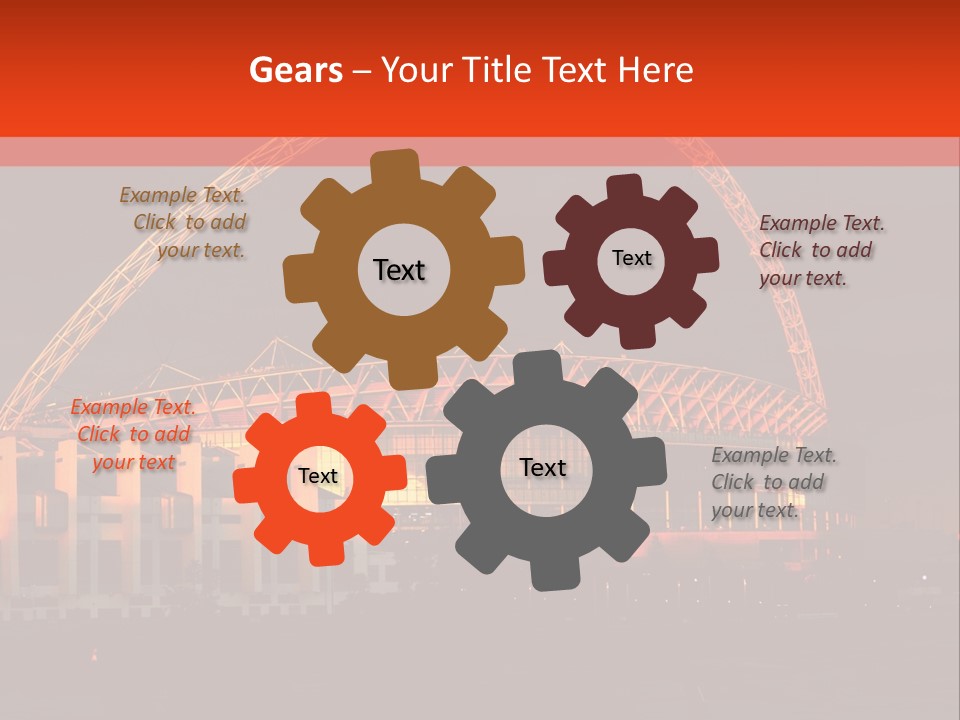 The Stadium In The Sunset In London. PowerPoint Template