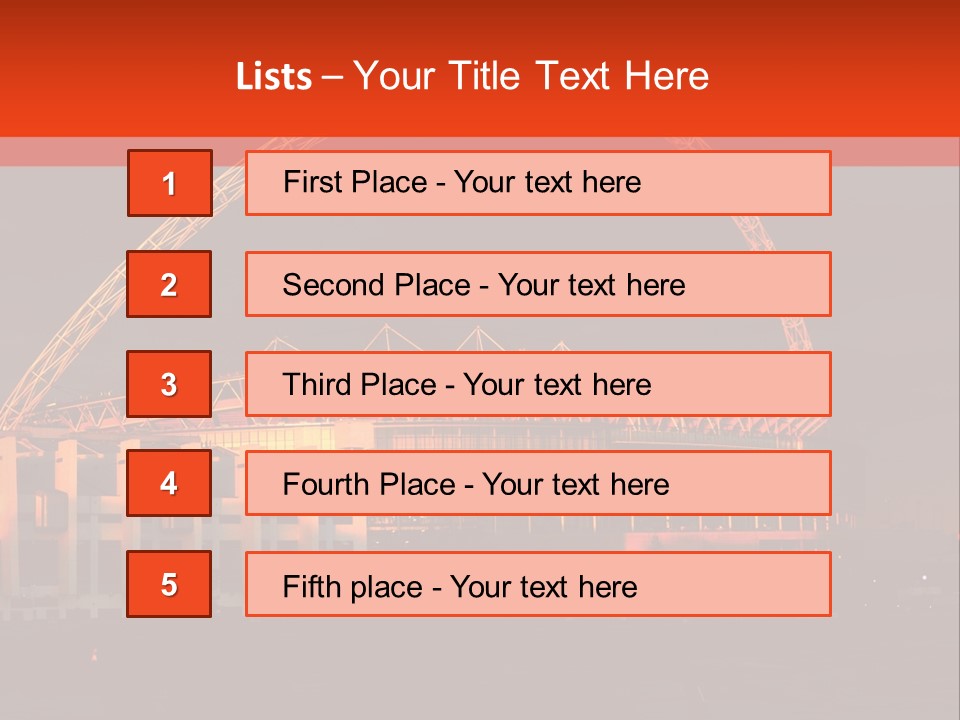 The Stadium In The Sunset In London. PowerPoint Template