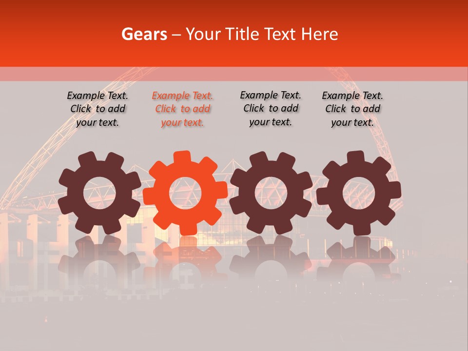 The Stadium In The Sunset In London. PowerPoint Template