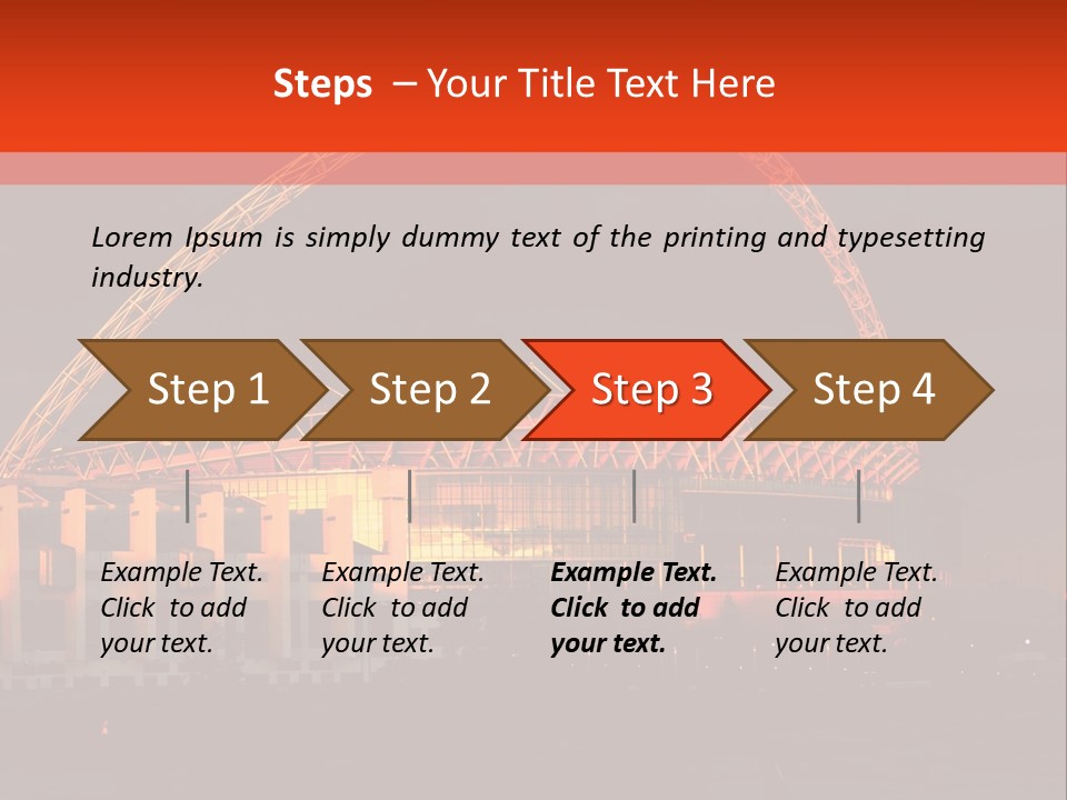 The Stadium In The Sunset In London. PowerPoint Template