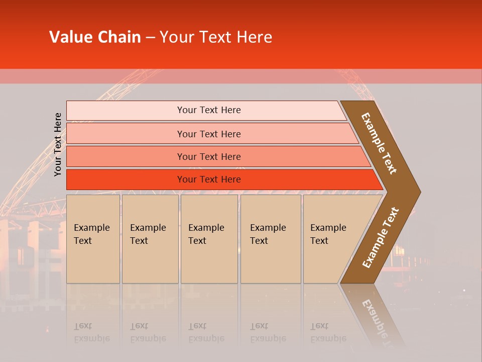 The Stadium In The Sunset In London. PowerPoint Template