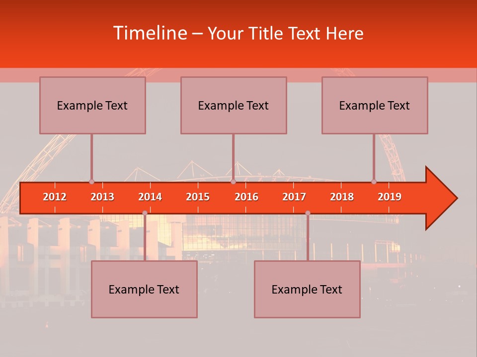 The Stadium In The Sunset In London. PowerPoint Template