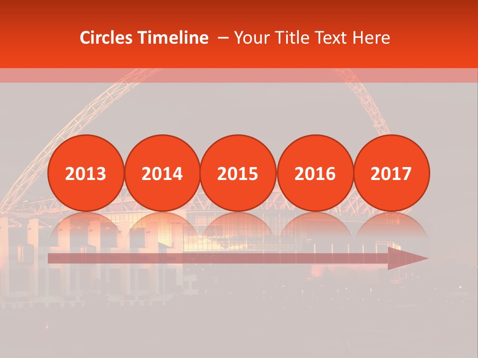 The Stadium In The Sunset In London. PowerPoint Template