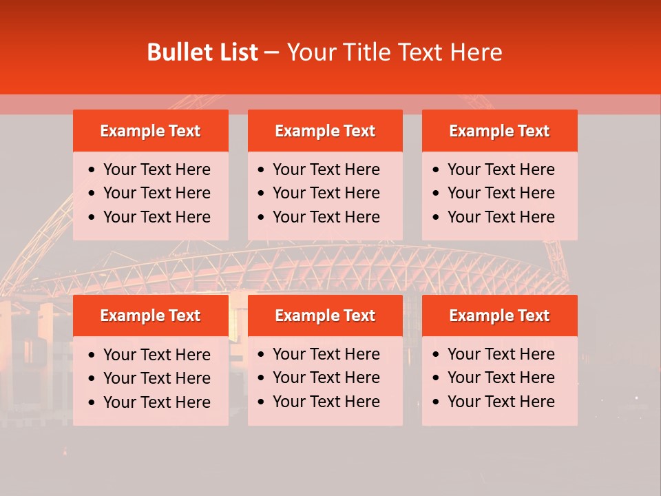 The Stadium In The Sunset In London. PowerPoint Template